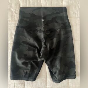 Lululemon Black Camo Biker Shorts